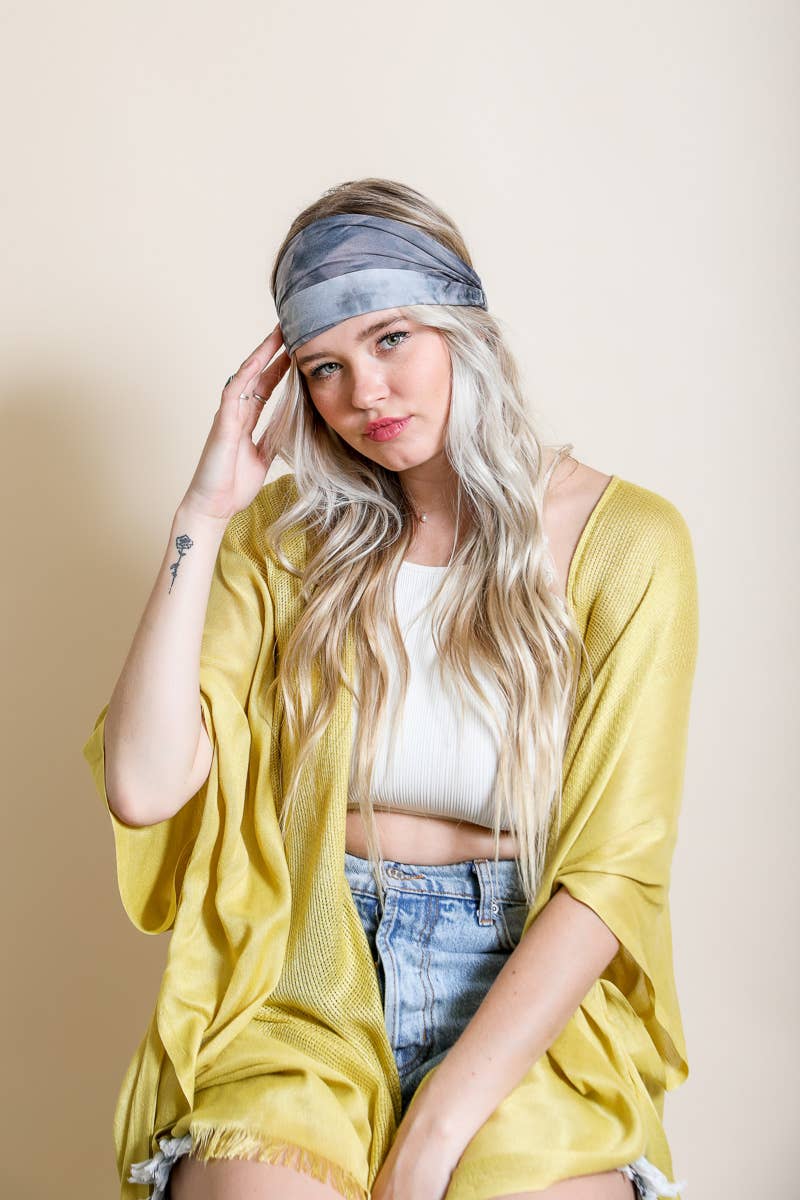 Boho Chic Wide Band Tie-Dye Headwrap 🌈
