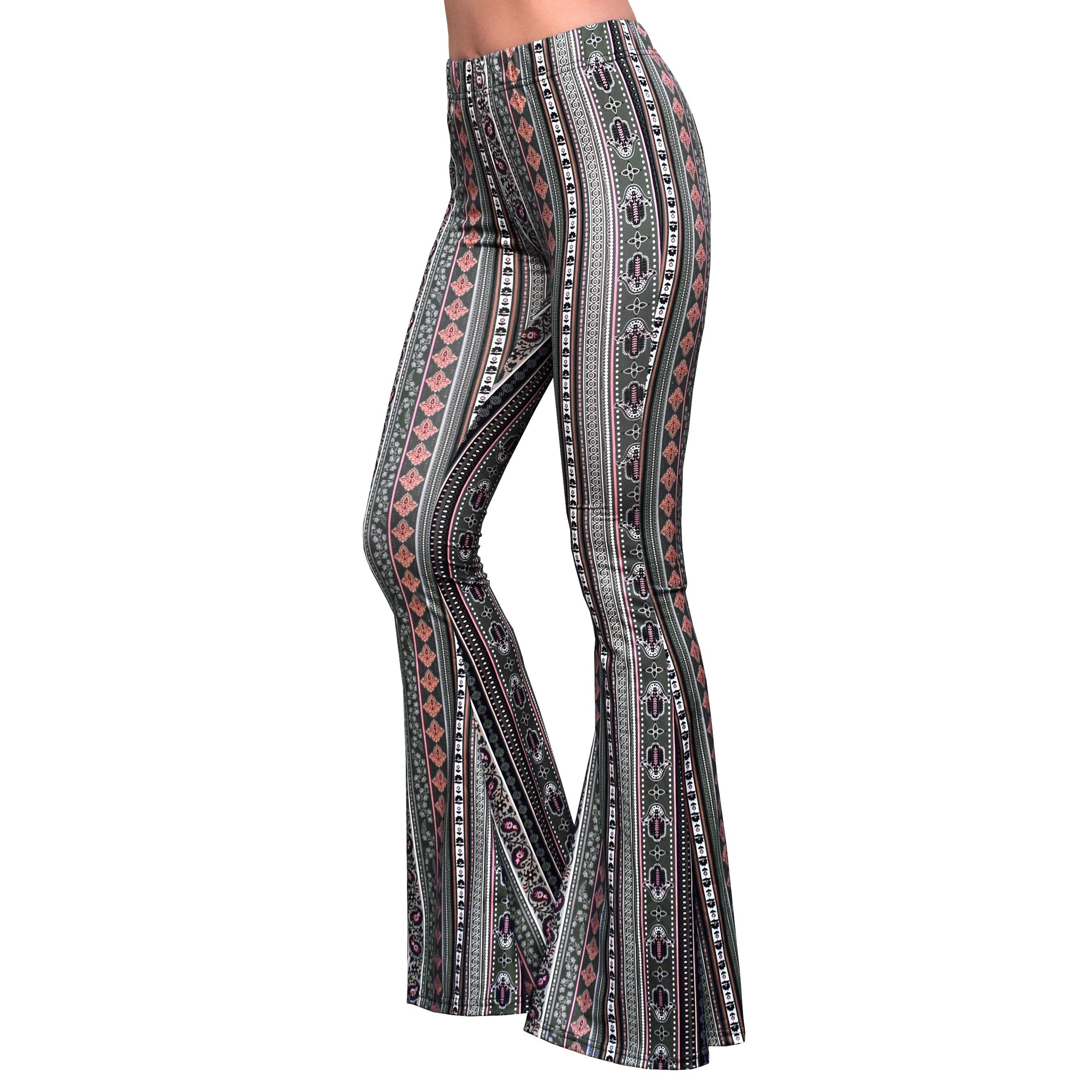 Bell Bottoms - Olive Paisley