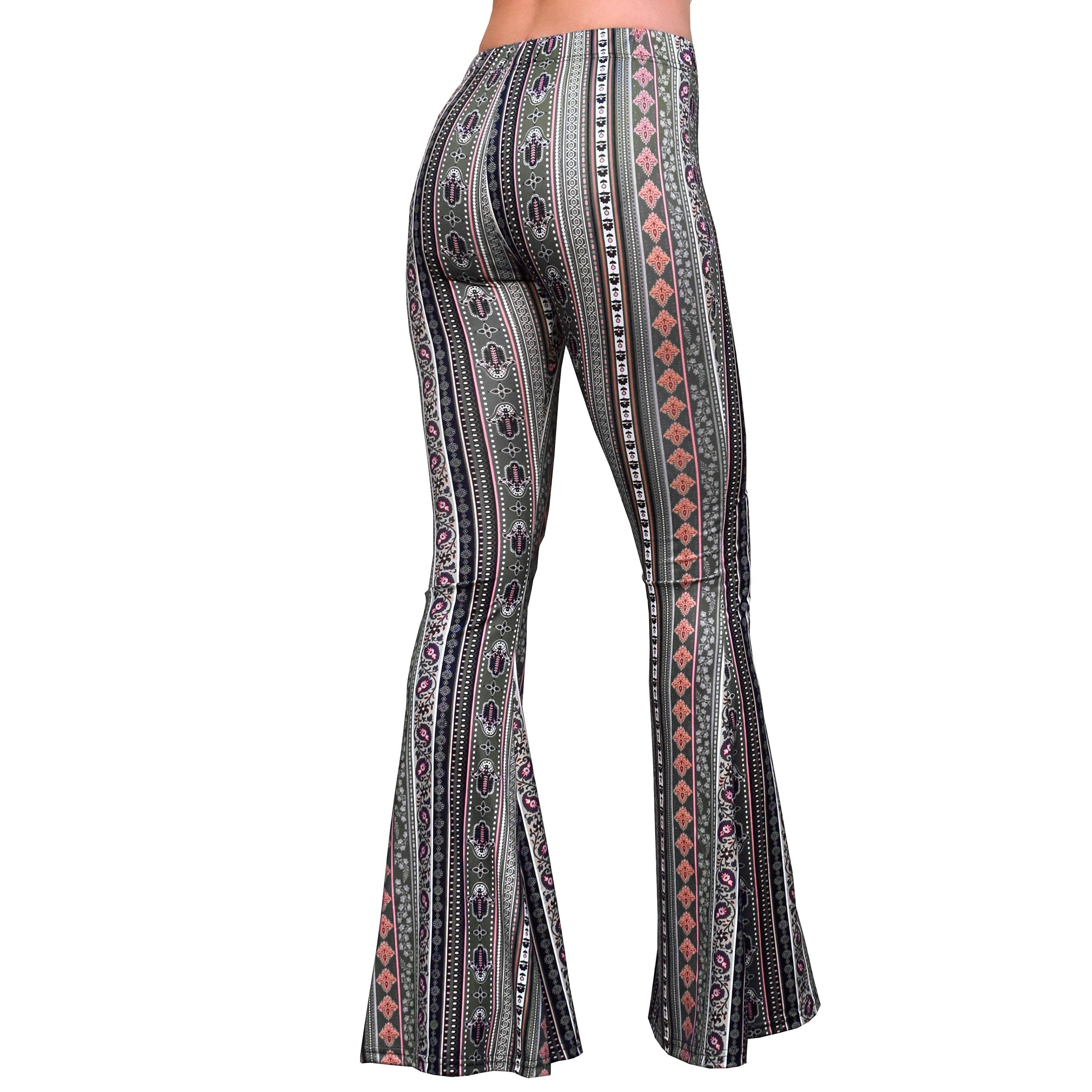 Bell Bottoms - Olive Paisley