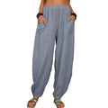 Women’s Casual Loose Cotton Pants with Pockets