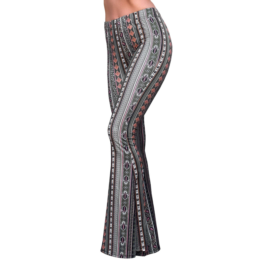 Bell Bottoms - Olive Paisley