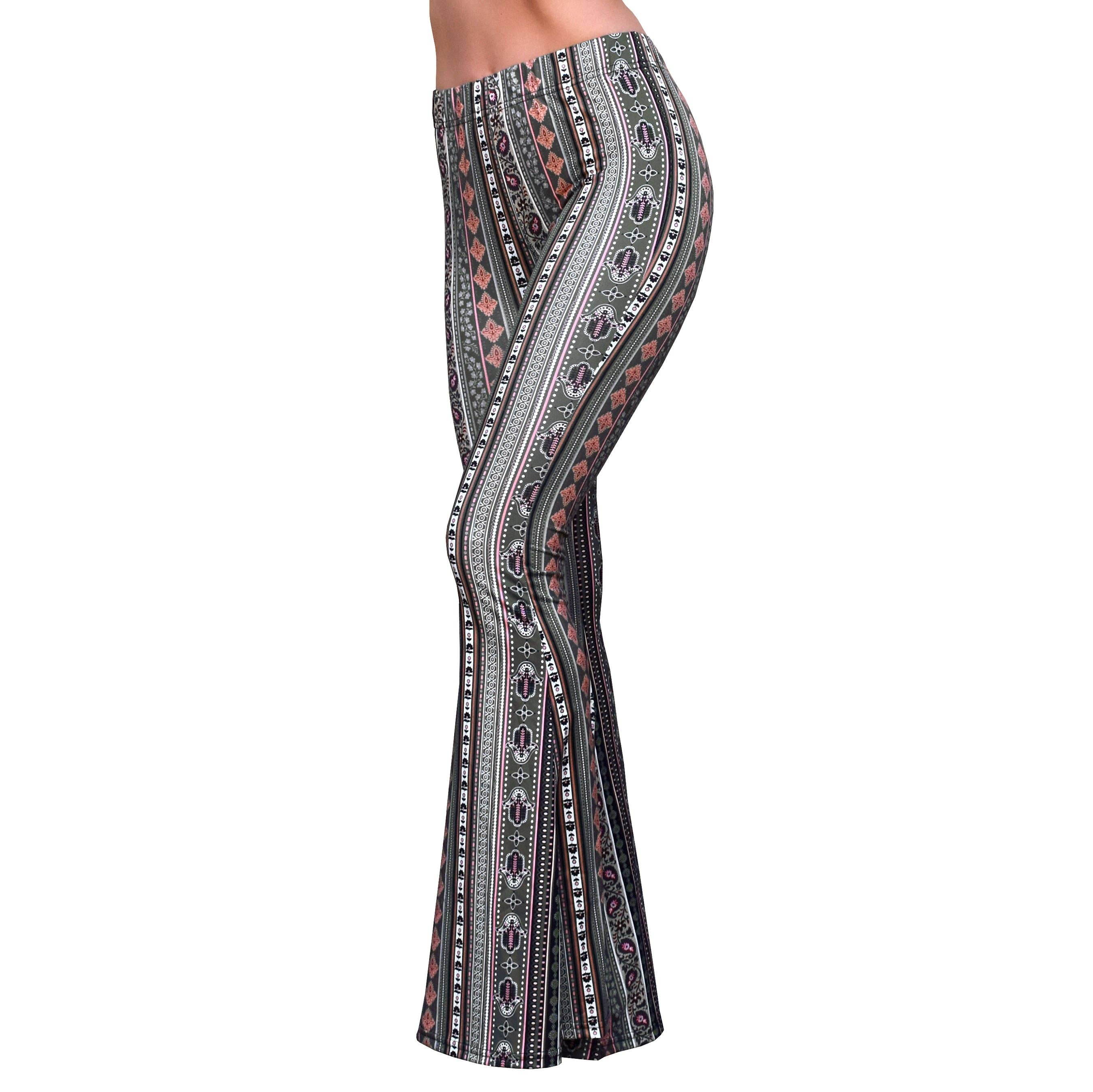 Bell Bottoms - Olive Paisley
