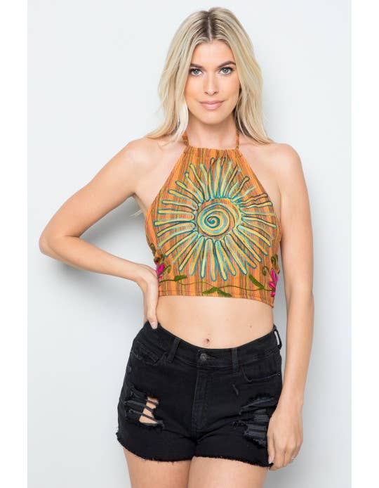 Halter Crop Top Assoorted / Free Size
