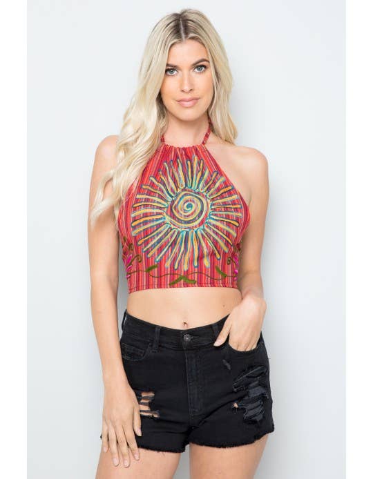 Halter Crop Top Assoorted / Free Size