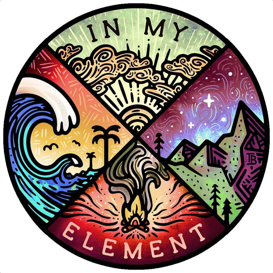 In My Element Sticker - beach stickers, mountain stickers