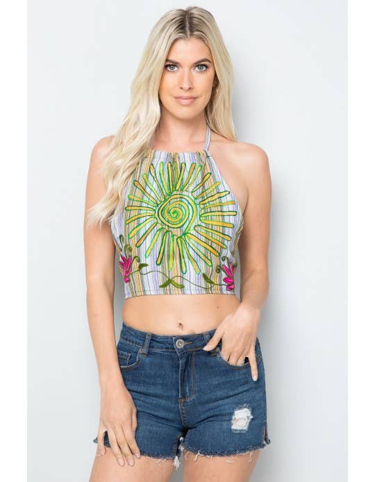 Halter Crop Top Assoorted / Free Size