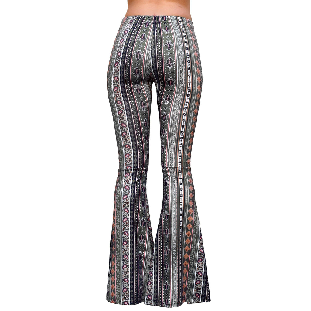 Bell Bottoms - Olive Paisley