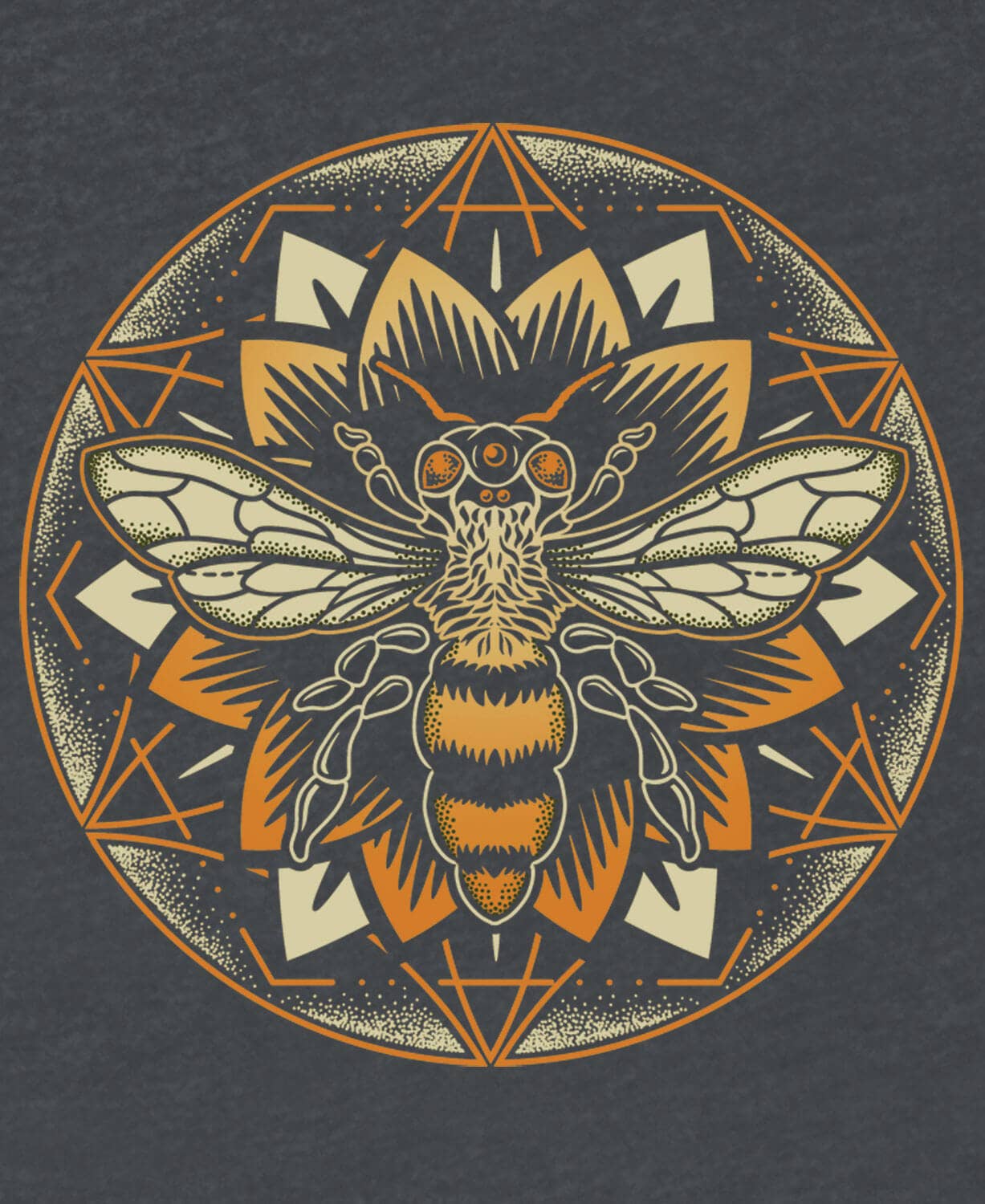 Bee Mandala Recycled Racerback Tank: LG