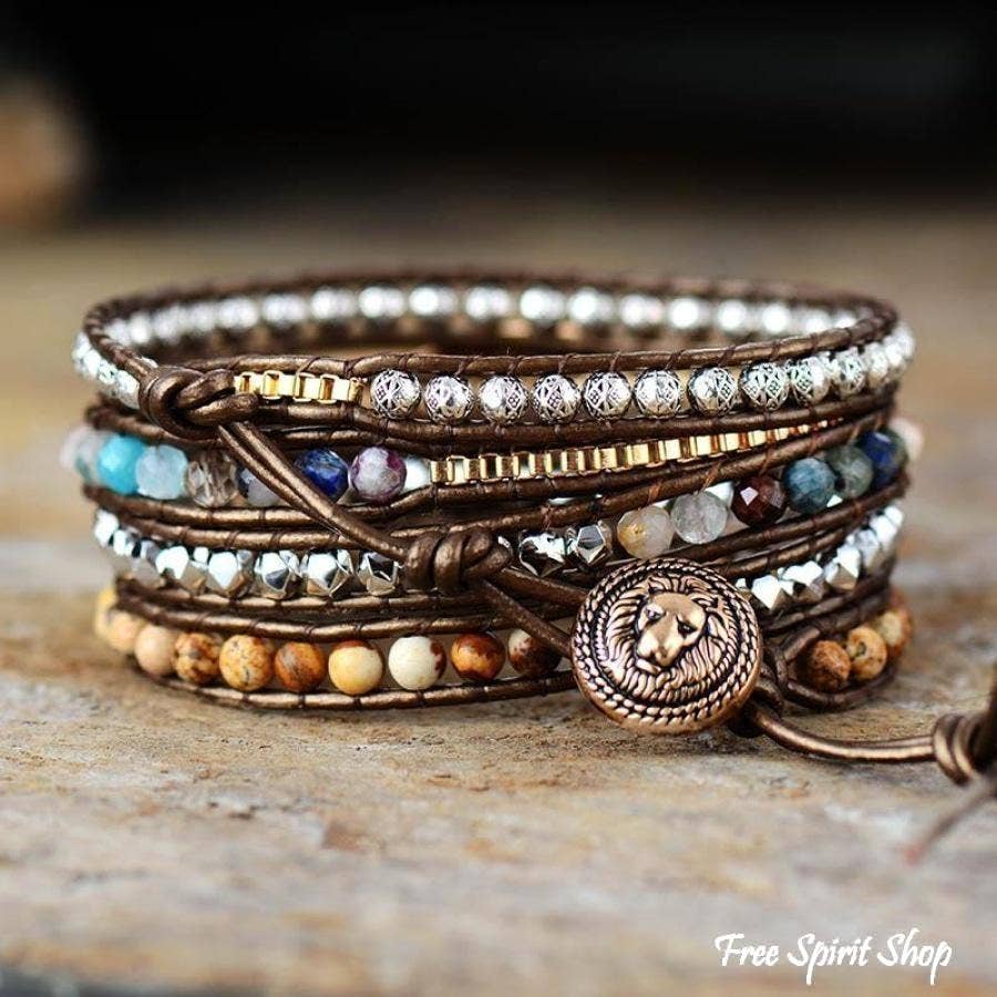 Earthy Jasper Bead Wrap Bracelet