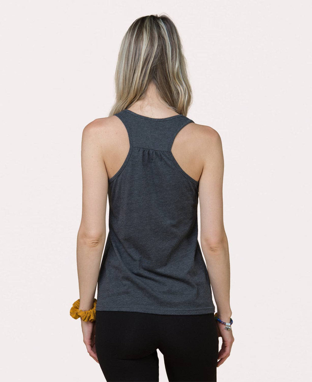 Bee Mandala Recycled Racerback Tank: LG