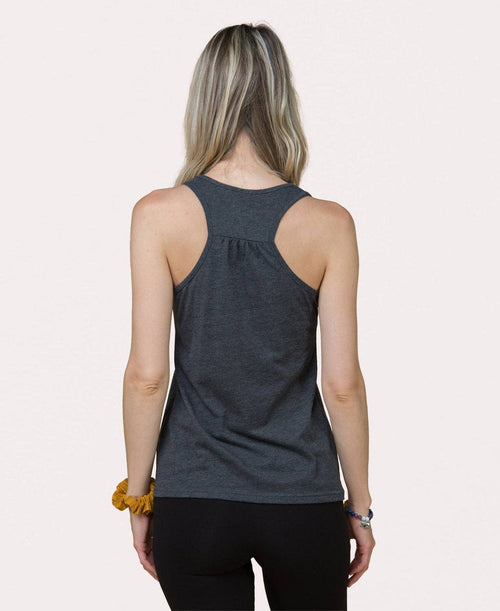 Bee Mandala Recycled Racerback Tank: LG