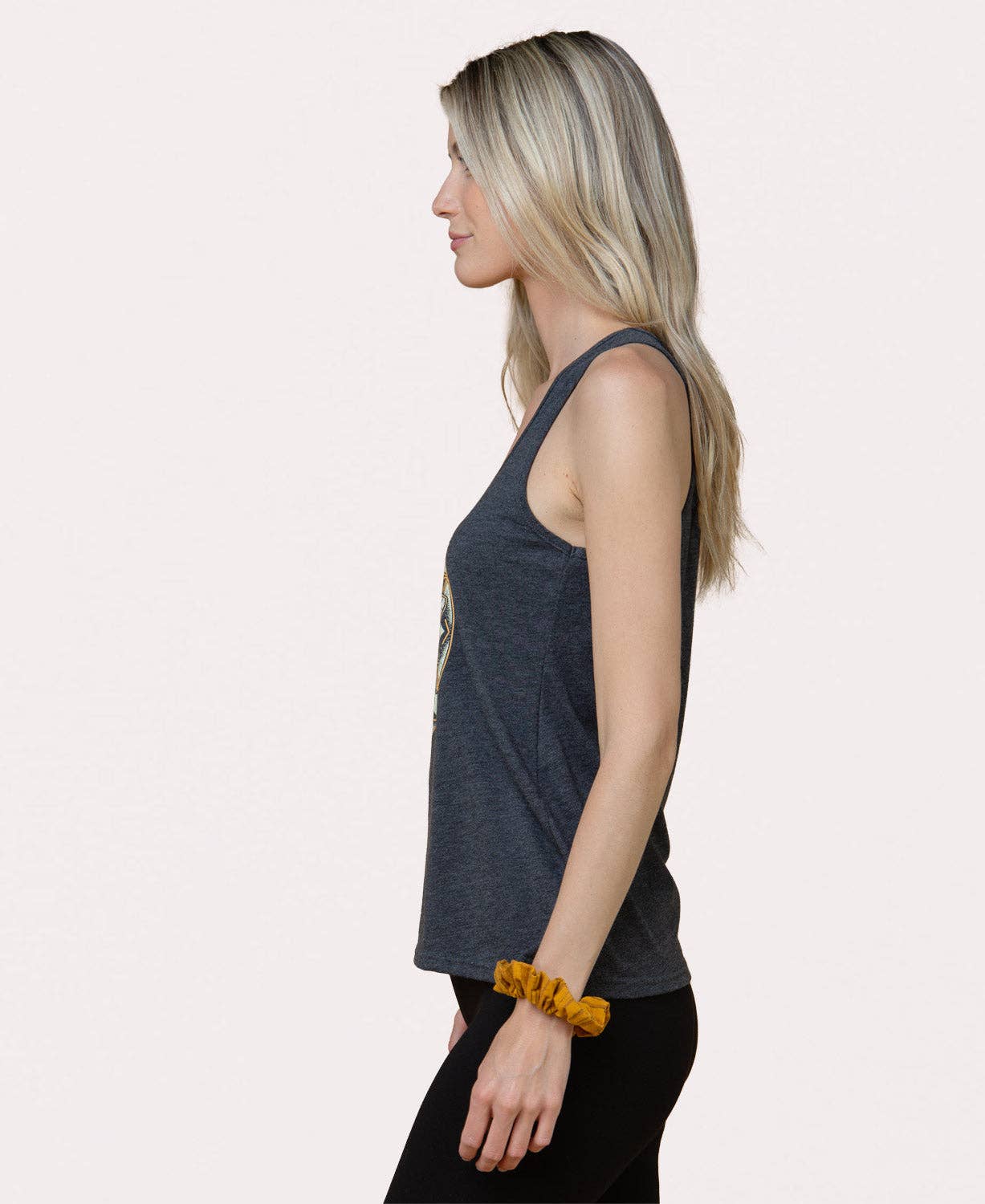 Bee Mandala Recycled Racerback Tank: LG