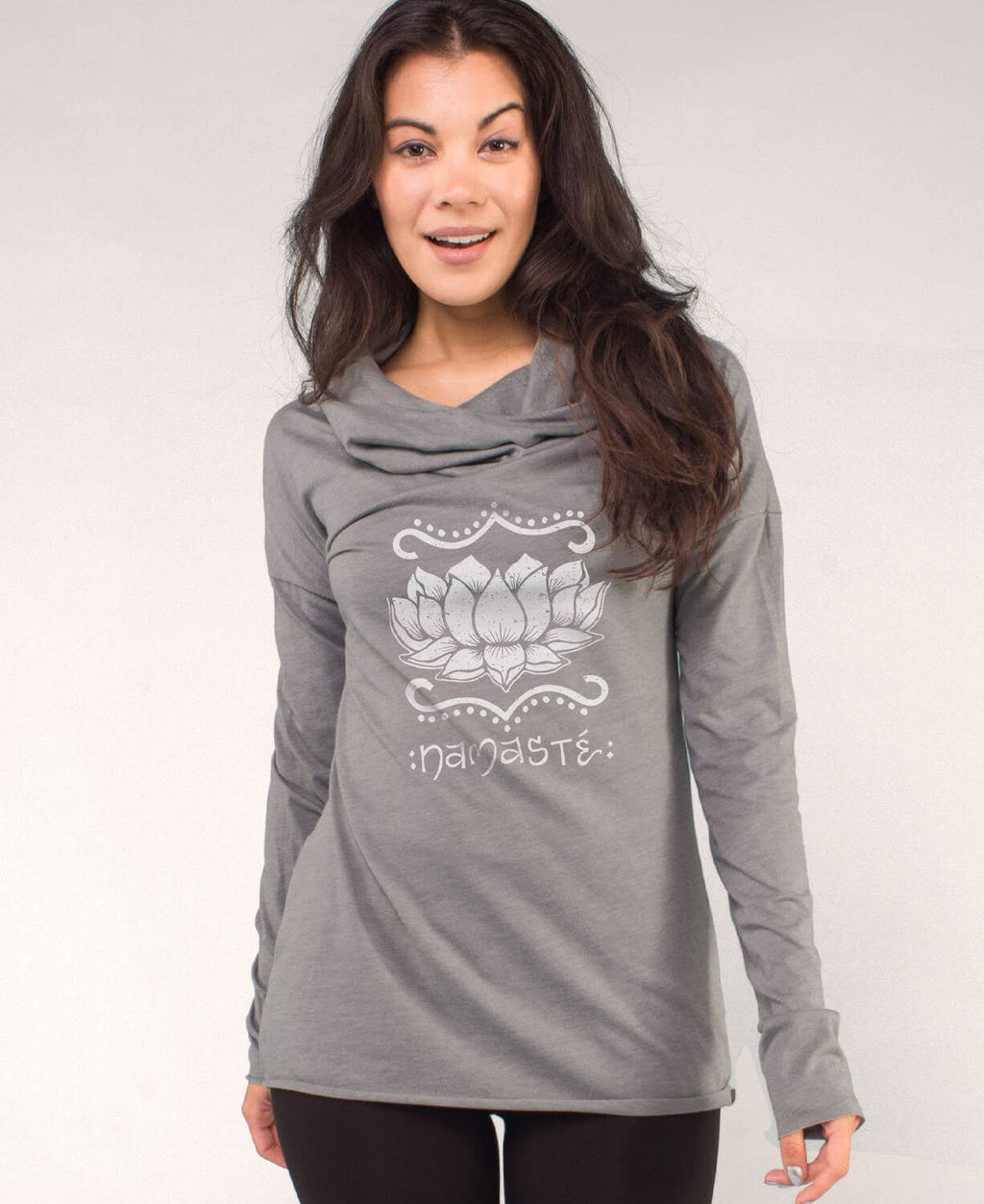 Namaste Lotus Cowl Yoga Hoodie