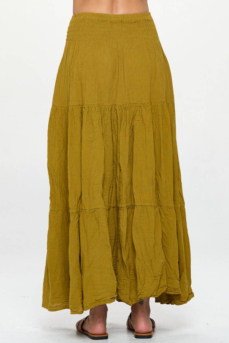 Maxi Skirts: Navy / Free Size