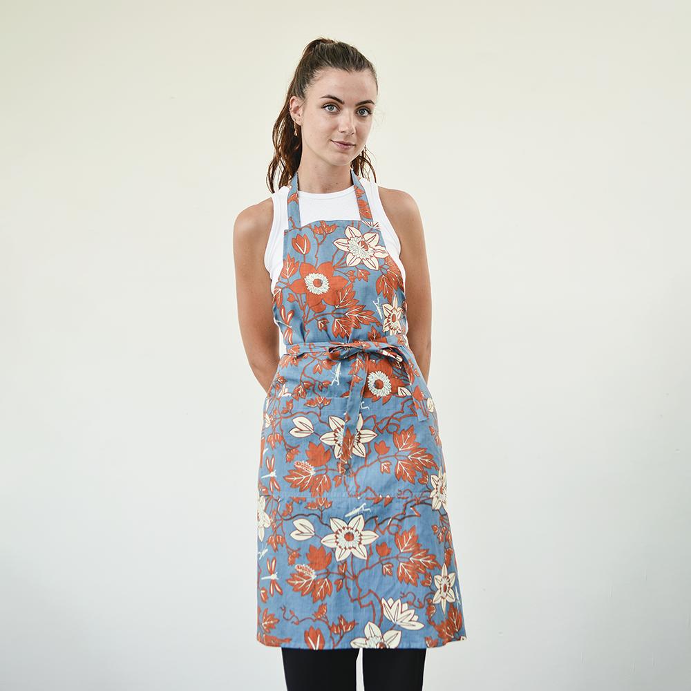 Apron | Passion Flower Blue Spice