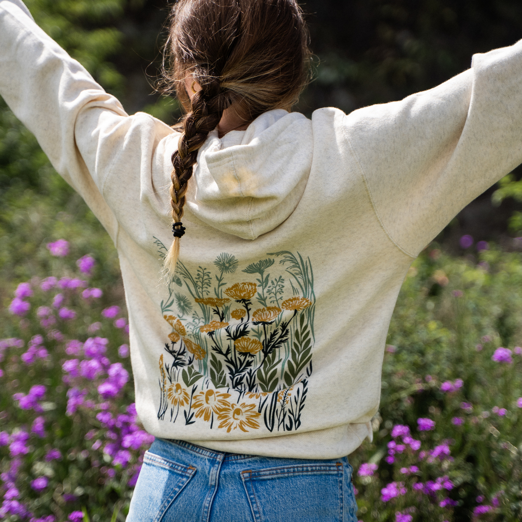 Wild Field Unisex Hoodie - Heather Natural