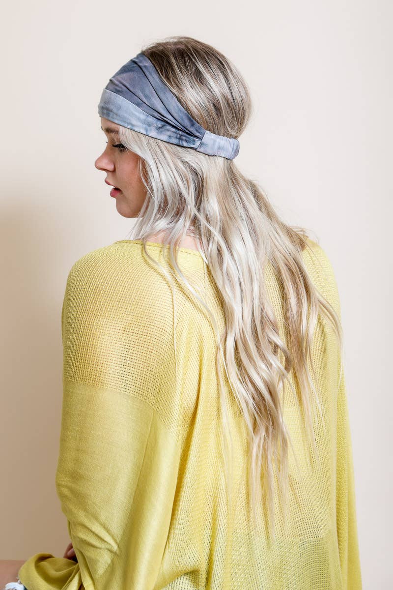 Boho Chic Wide Band Tie-Dye Headwrap 🌈