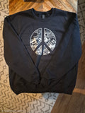 Peace Crewneck Sweatshirt: Black